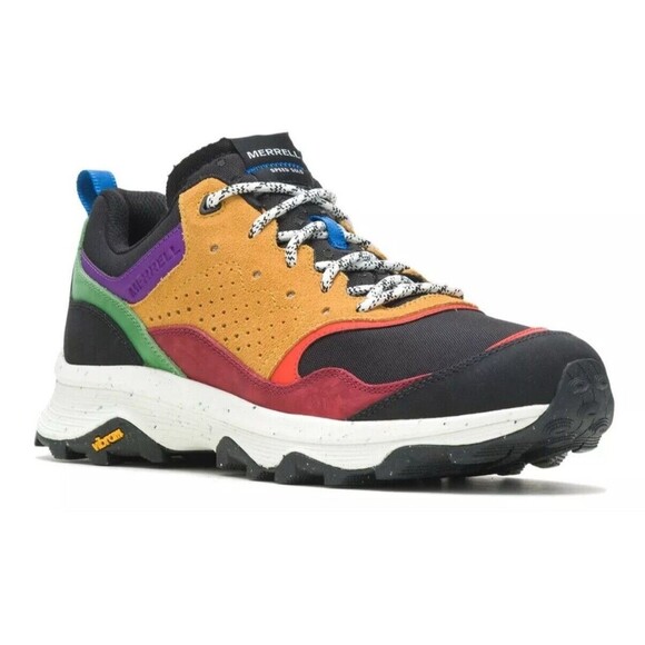 Merrell Speed Solo Low Mens 8 Black Multi Color Sneaker Waterproof Hiking Vibram - Picture 1 of 5